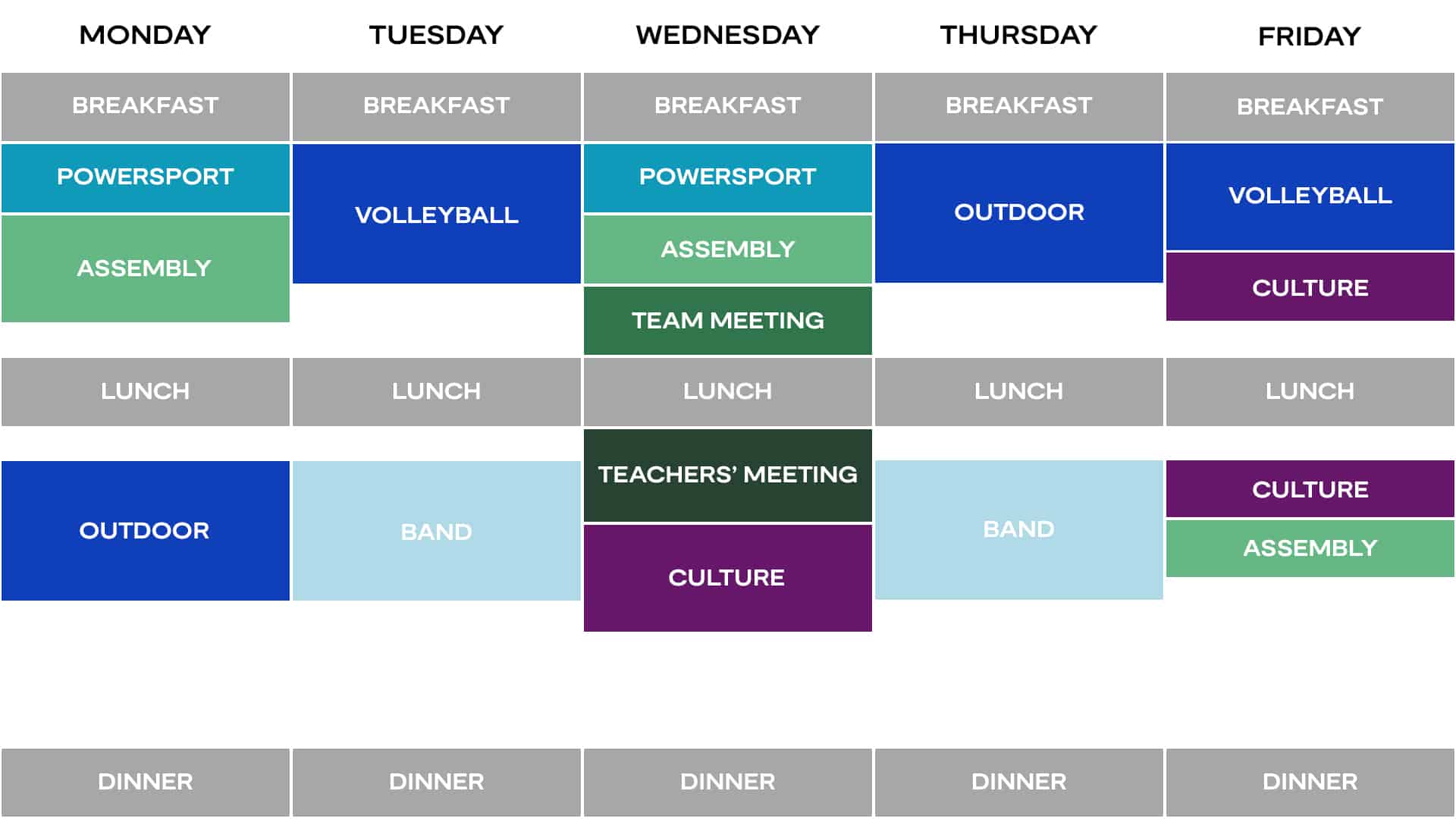 Timetable Timetable
