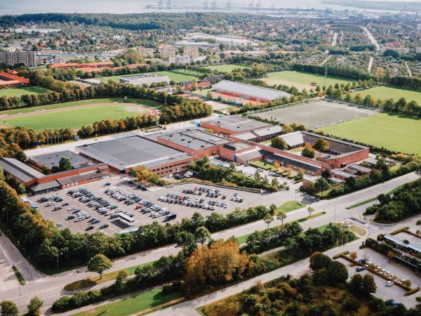 Idrætshøjskolen Aarhus fra luften